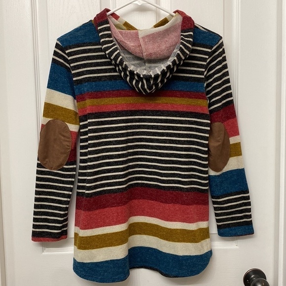 Now N Forever Hooded Sweater Striped Medium - Picture 5 of 11